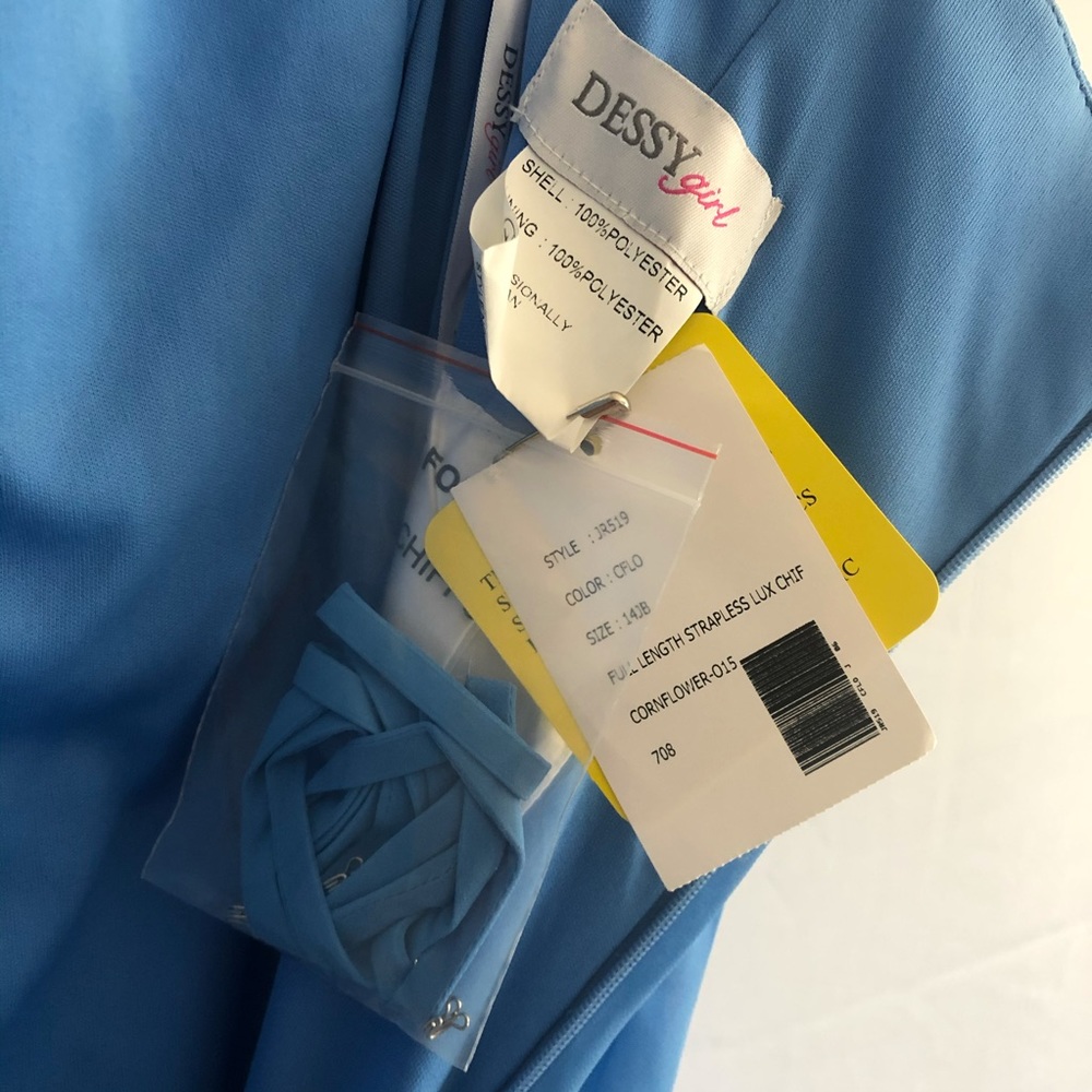 Light blue chiffon dress - Picture 2 of 3